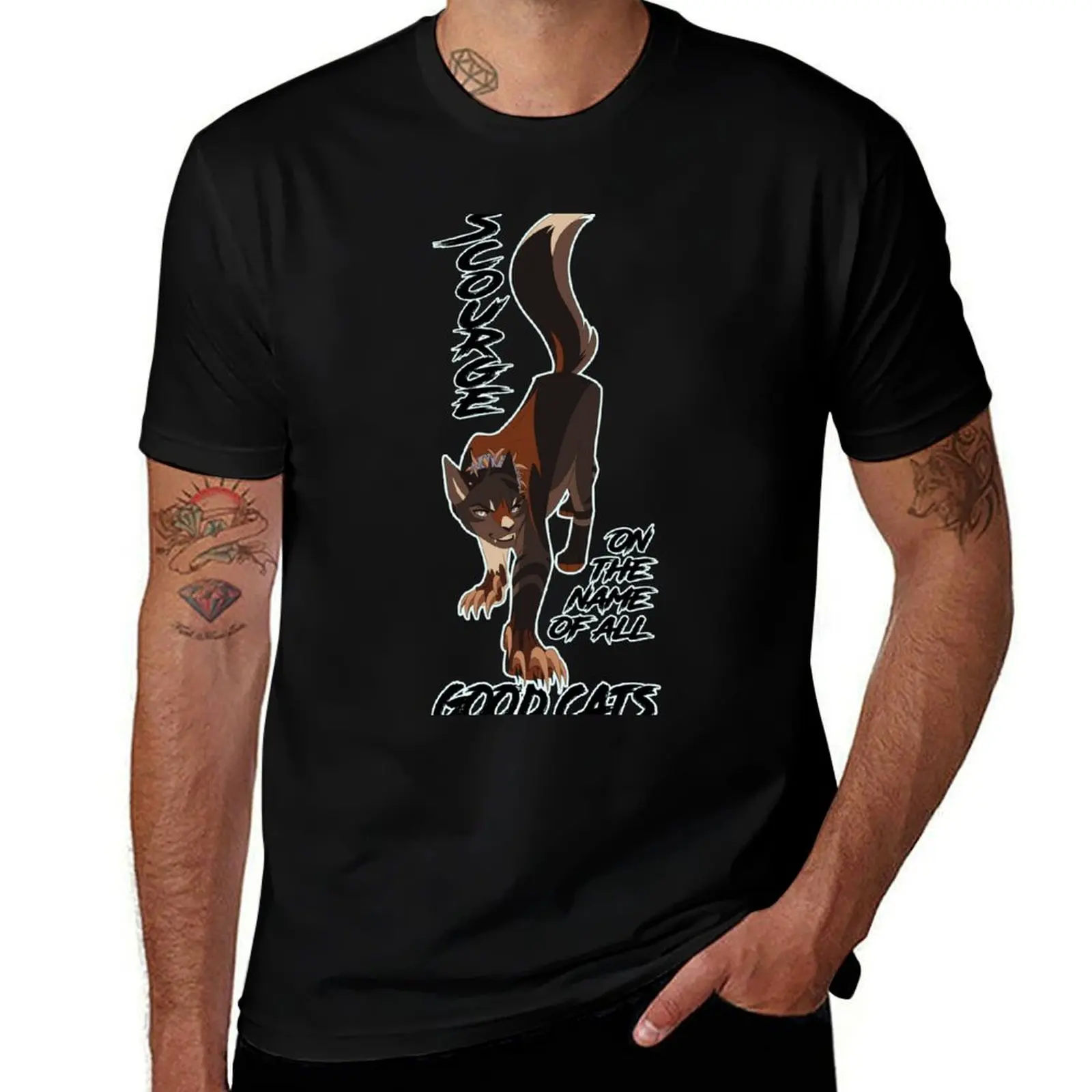 Scourge On All Good Cats T-Shirt Dry Fit Athletic Short Sleeve Shirt T-Shirt