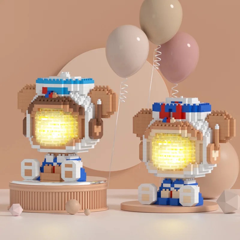 Disney Linabell Micro Building Blocks Lighting Space Stellalou Duffy Cookie Gelatoni Friend Mini Brick Figure Toys For Kids Gift