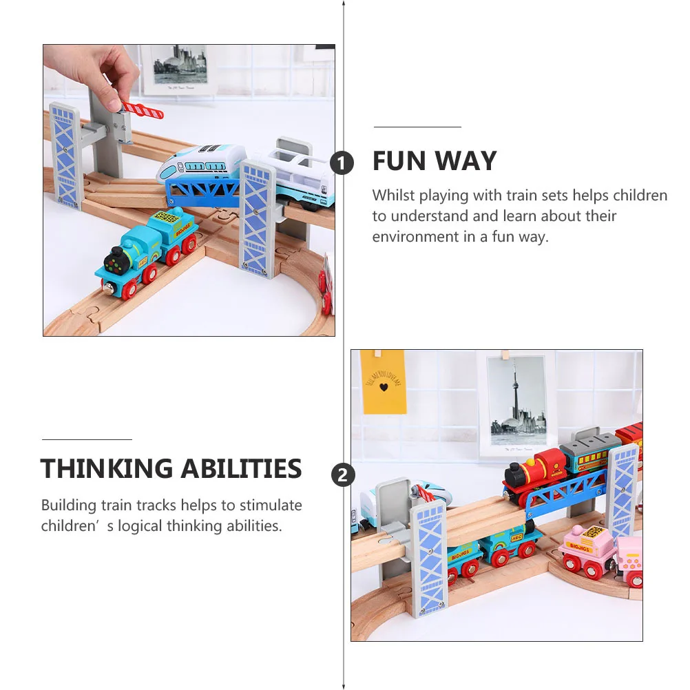 

1 комплект, 1 комплект, деревянный железнодорожный бридж для детей от 3 лет, железная дорога, совместимый с деревянными рейками, железная дорога, сделай сам