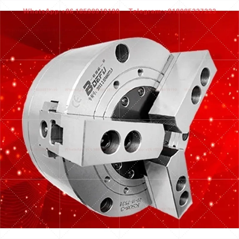 3-Jaw Pneumatic Chuck 4-10 Inch Lathe Self-Centering 160/200/250 Inner Support Clip Pan Head for CNC Machining