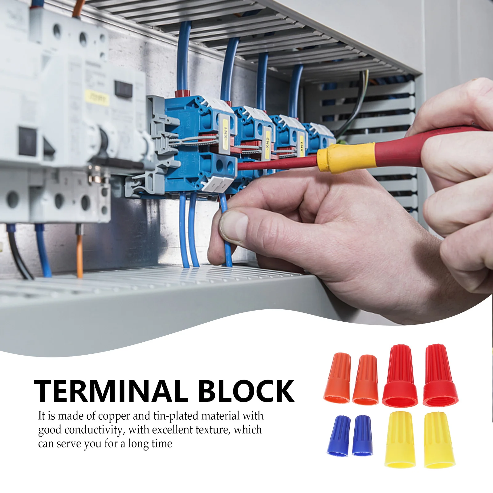 

70Pcs Wire Connectors Insulated Terminals for Household Wiring Easy Install Crimp Terminal Assortment Wire Connector