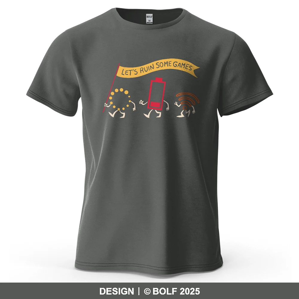 دعونا ندم بعض الألعاب المطبوعة تي شيرت رجالي 100% قطن المتضخم الكرتونش الجرافيك تيز للنساء بلايز ملابس الشارع الشهير #1