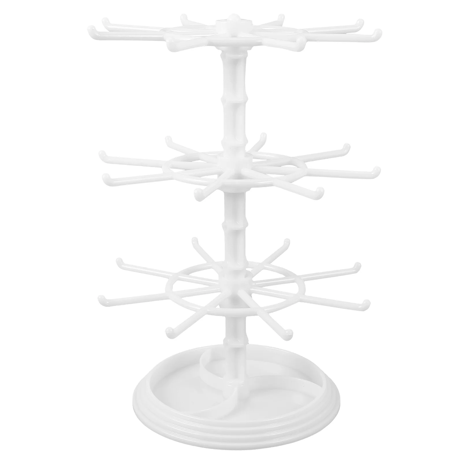 

Rotating Jewelry Rack Keychain Display Stand Organizer Shelf Earrings Rotation Storage Plastic Holder Small Hanging Jewelery