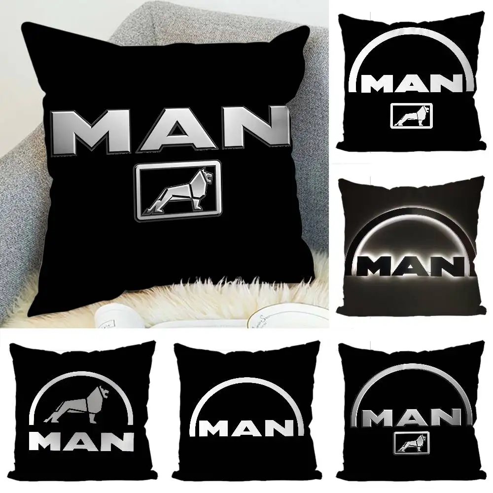 

Man Truck Logo Pillow Case Luxury Double-sided For Car Pillows 45x45 Cushions Cover Home And Decoration Sofa Pillowcase 50x50