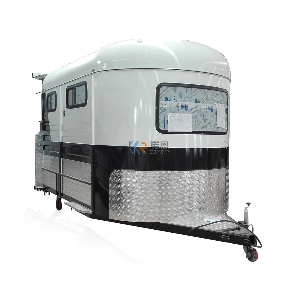 Horse Trailer Floats Made In China For Sale 2023 Australia Horse Box Trailer Window Curved High Quality