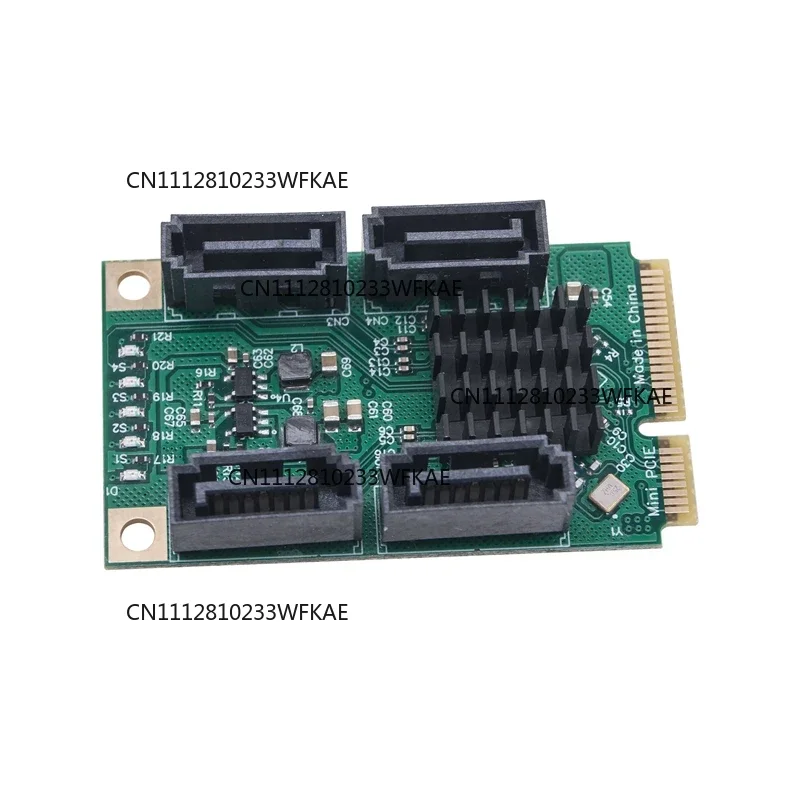 Mini PCIE to SATA Card Mini PCI Express to 4 Port SATA3.0 6Gb Expansion Card Riser Converter SSD HDD SATA3 Controller Multiplier