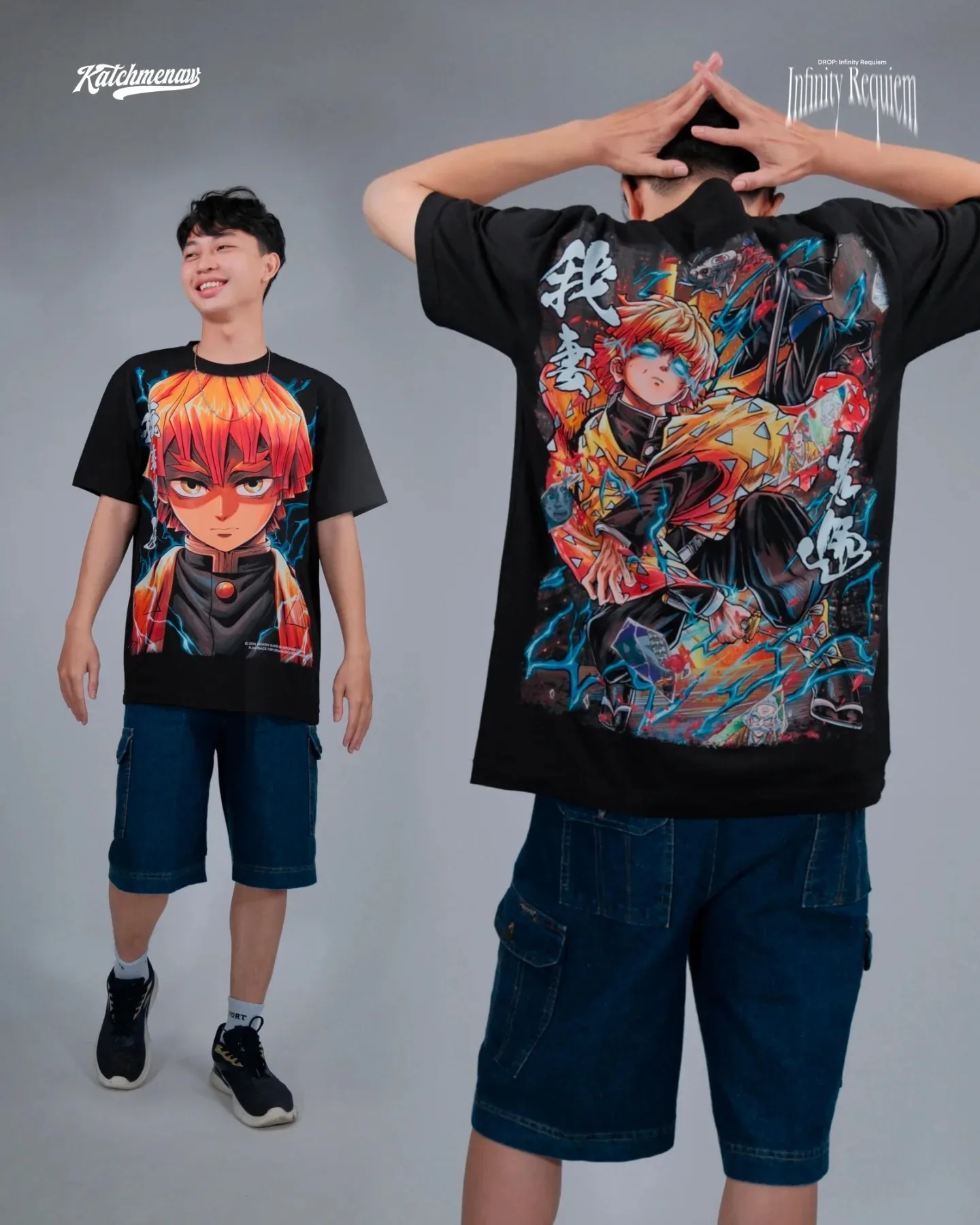 

Zenitsu popular graphic t shirts couples oversized y2k top cotton short sleeve streetwear harajuku vintage t shirt men clothing