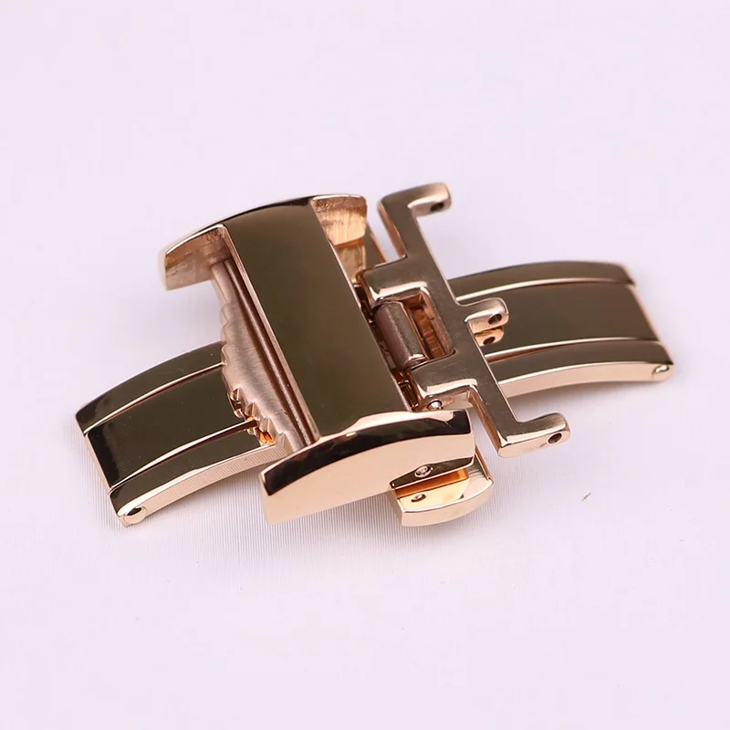 

XIANERSHANG New L-ongines Belt Buckle 316L Stainless Steel Butterfly Buckle 12MM 14MM 16MM 18MM Folding Clasps Watch Accessories