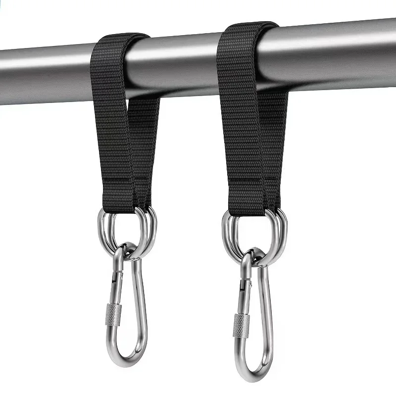 Pair of Tree Swing Straps 200kg Heavy Duty Hook Ring Hanging Belt Connecting Belt for Camping Hammock All Swing Types Outdoors