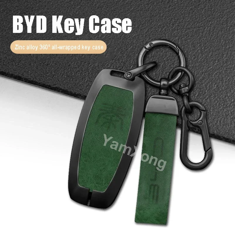

Alloy Remote Car Key Case Cover For Qing plus DMI Qing pro Dmi EV Smart Keyless Protect Case Keychain Hold Shell Car Accessories