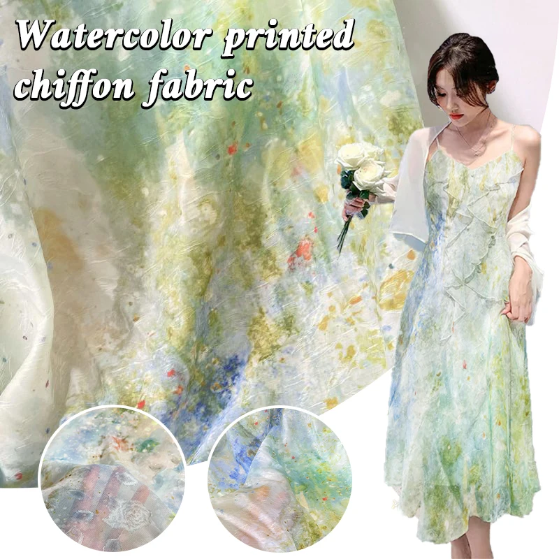 High Quality Chinese Style Erleichterung Jacquard Chiffon Tulpe Gewebe Vintage Kleid Flower Gemalde Gewebe Designer Cloth New