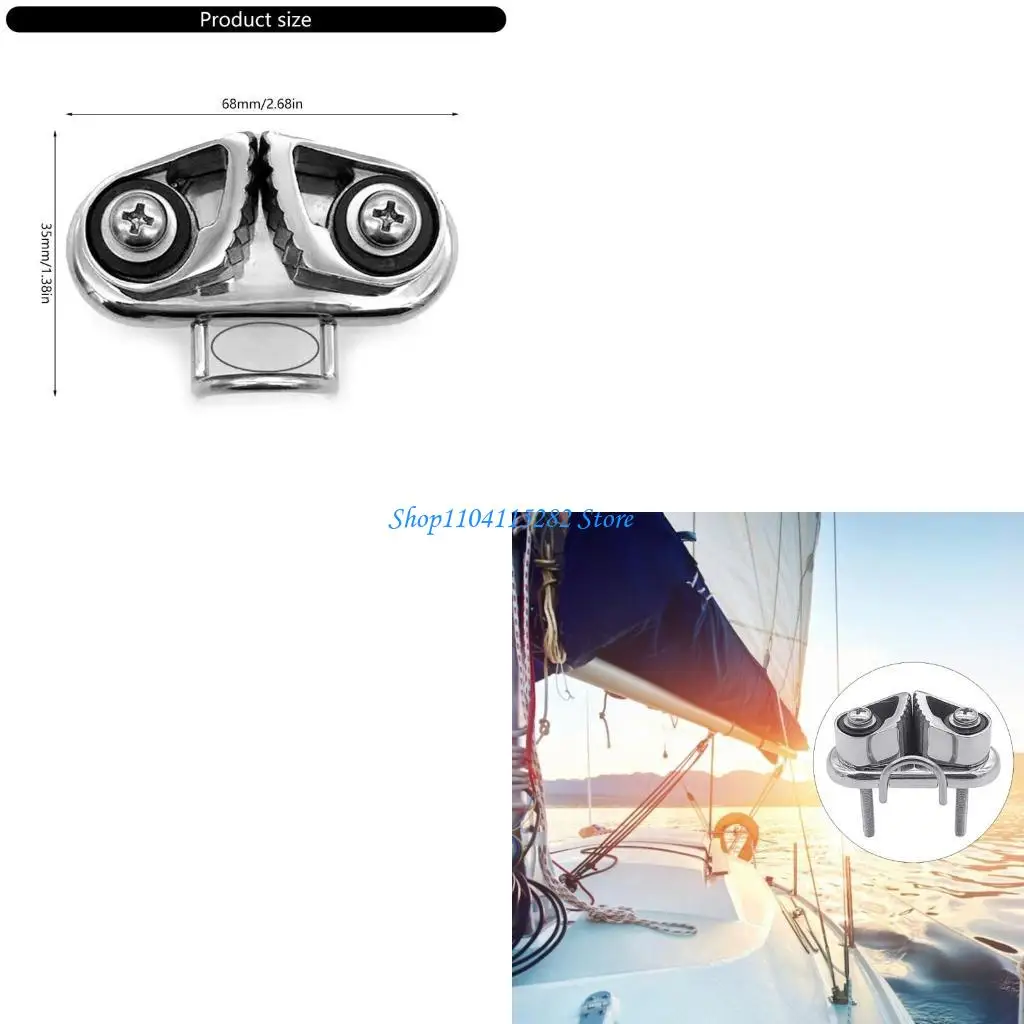 

Cleat for 3‑15mm Rope Boat Hardware Leading Rings Fairlead for Canoe Dinghy