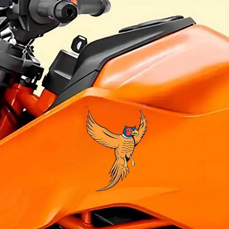 

1pc 2D Flat Sticker Vinyl Car Sticker Decal Birds, Wings, Helmet Suitable for Cars, Laptops, Phones, Windows And Walls, Suitable