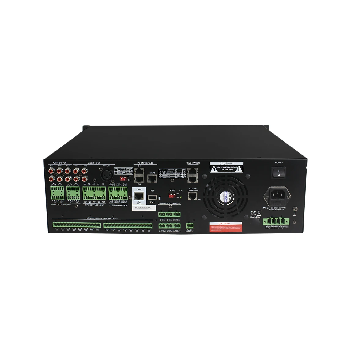 Voicewell EN 54 Public Address Voice Alarm System Integrated MCU Microphone Audio Storage Zone Control Timing