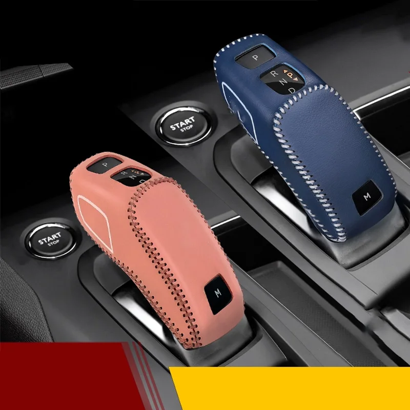 For Peugeot 208 GT P21 2023 2022 2021 2020 Genuine leather gear shift cover lever protection cover suede gear shift cover