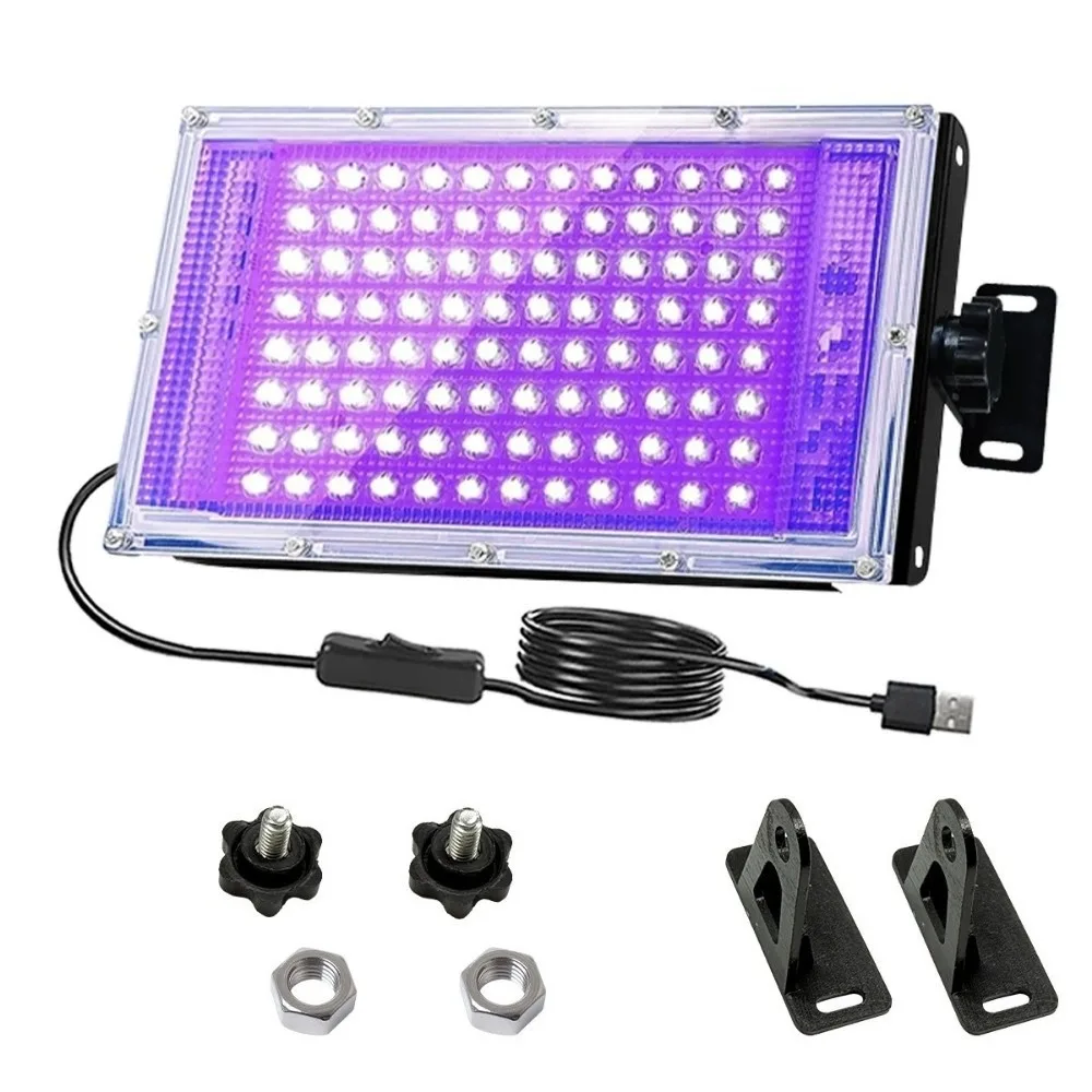 96-144個のledビーズを使用した、高強度・高出力のuv硬化ランプ。uvブラックライトで、速硬化。usb接続のuvレジン硬化ライト。