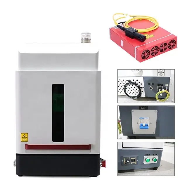 EZCAD System Enclosed Fiber Marking Hine 50W 60W 100W Permanent Laser Engraving