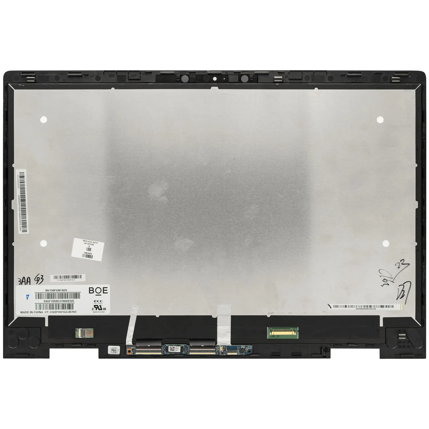 

15.6''Laptop Lcd Touch Screen Digitizer Assembly For HP Envy X360 15-BP 15-BP003TX TPN-W127 NV156QUM-N72 4K UHD NV156FHM-N35 FHD