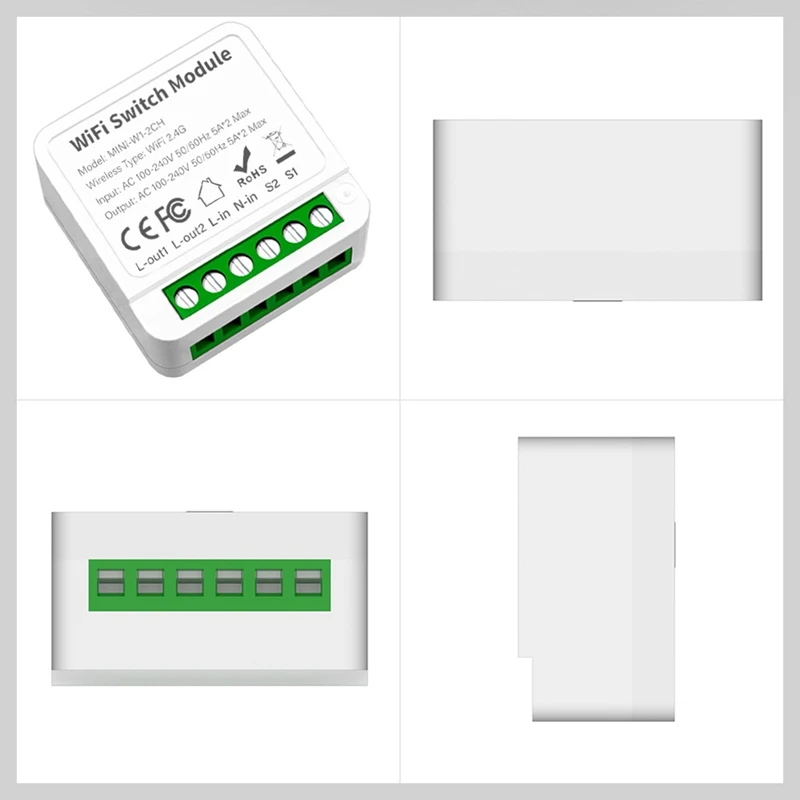 4-Way On/Off Switch Graffiti Smart Wifi Smart 4-Way On/Off Switch Mini Concealed Box Switch