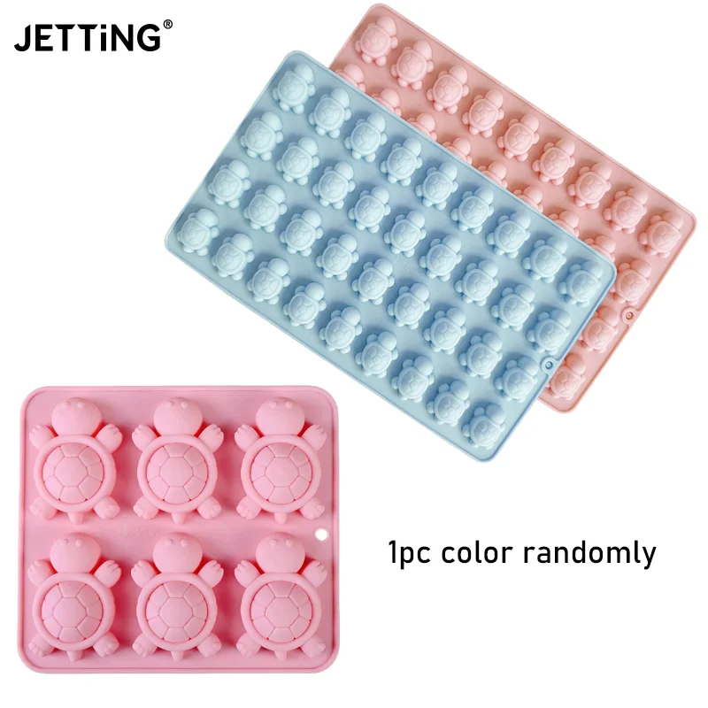 Turtle Silicone Mold Cartoon Tortoise Chocolate Candy Pudding Soap Ice Cube Tray Cake Decoration Cupcake Topper Resin Kitchen