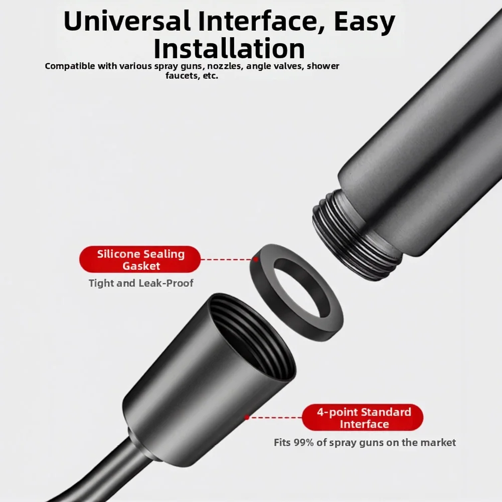 1pc Telephone Line Telescopic Hose For Toilet Spray Bidet Inlet Hose Telephone Spring Hose Flexible Line Plumbing Hose Bathroom