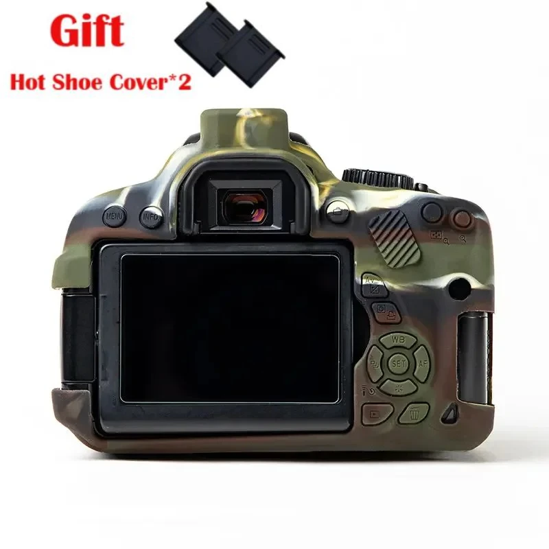 

Protector DSLR camera bag For Canon EOS 600D 650D 700D Silicone Armor Skin case body cover + Hot Shoe Cover