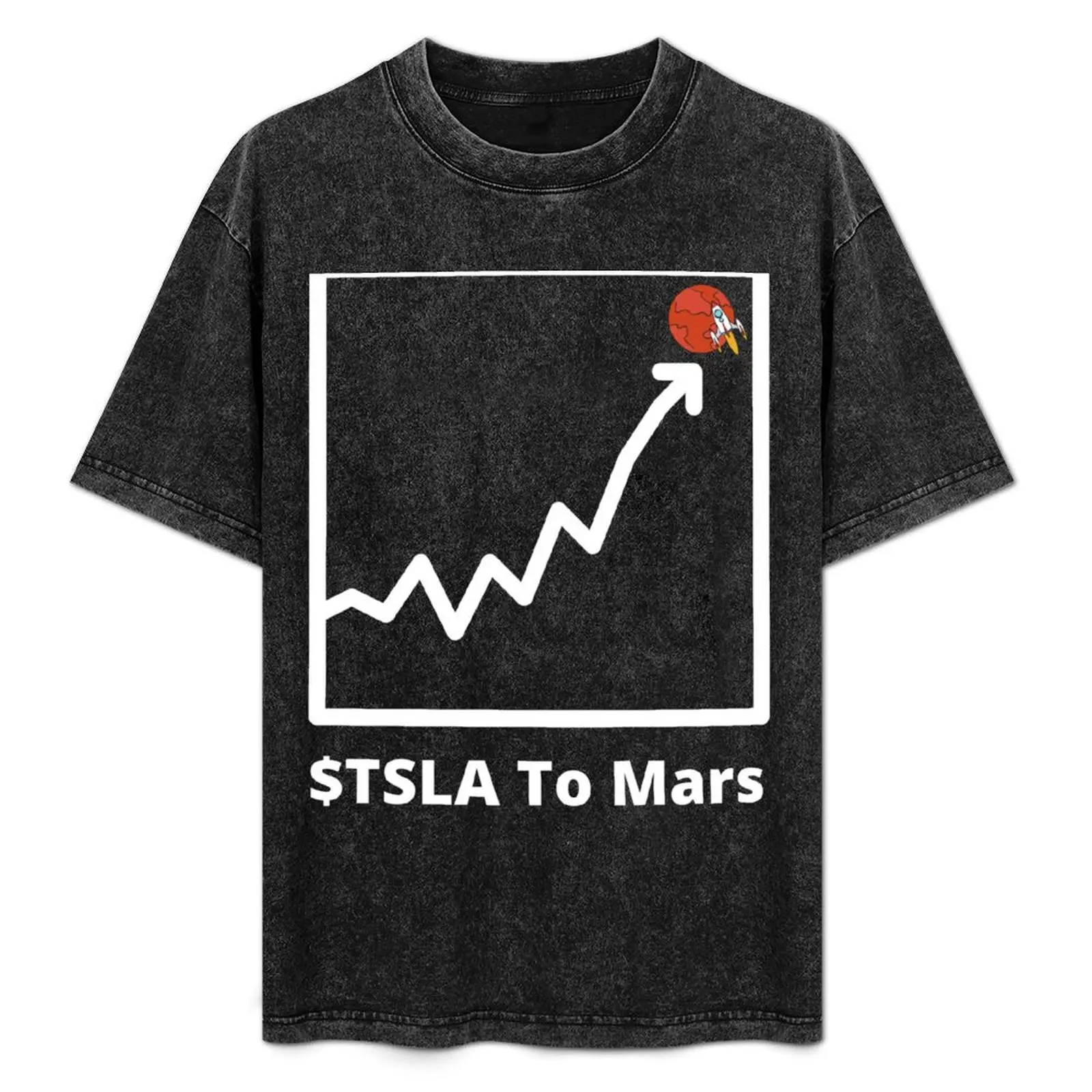 

$TSLA To Mars T-Shirt Festival Casual Short Sleeve