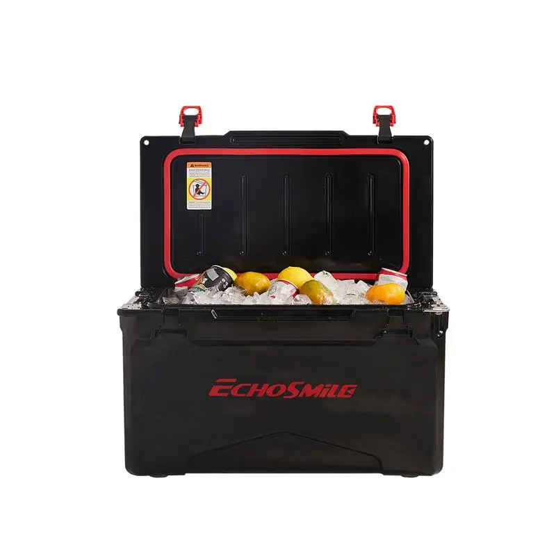 

40Qt New Color Black Red Buckle Cooler Box with Large Capacity, Perfect for Outdoor Activities and Picnics