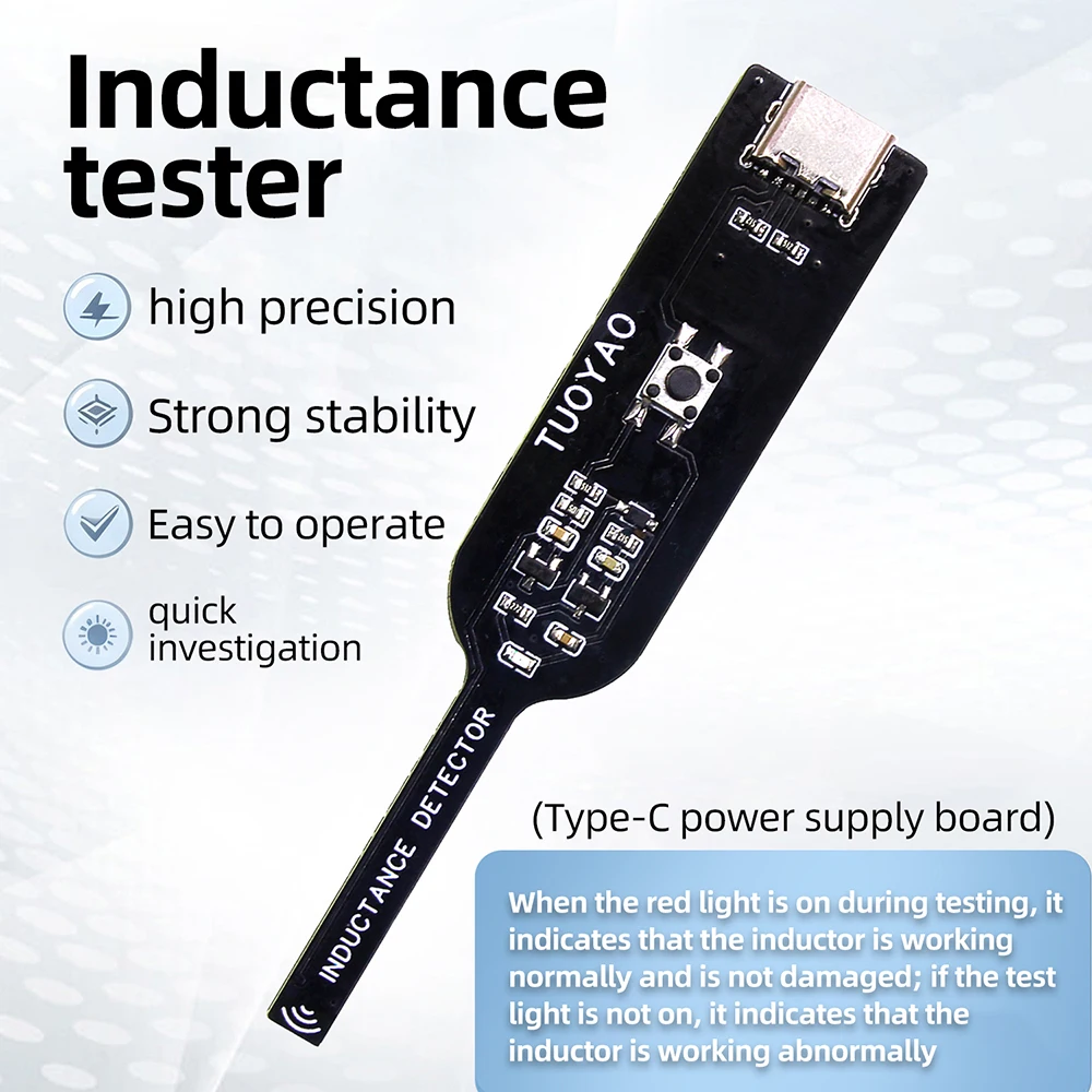 Inductance Tester Motherboard Coil Tester Inductor Detector Repair Tool Electromagnetic Induction Quick Fault Check