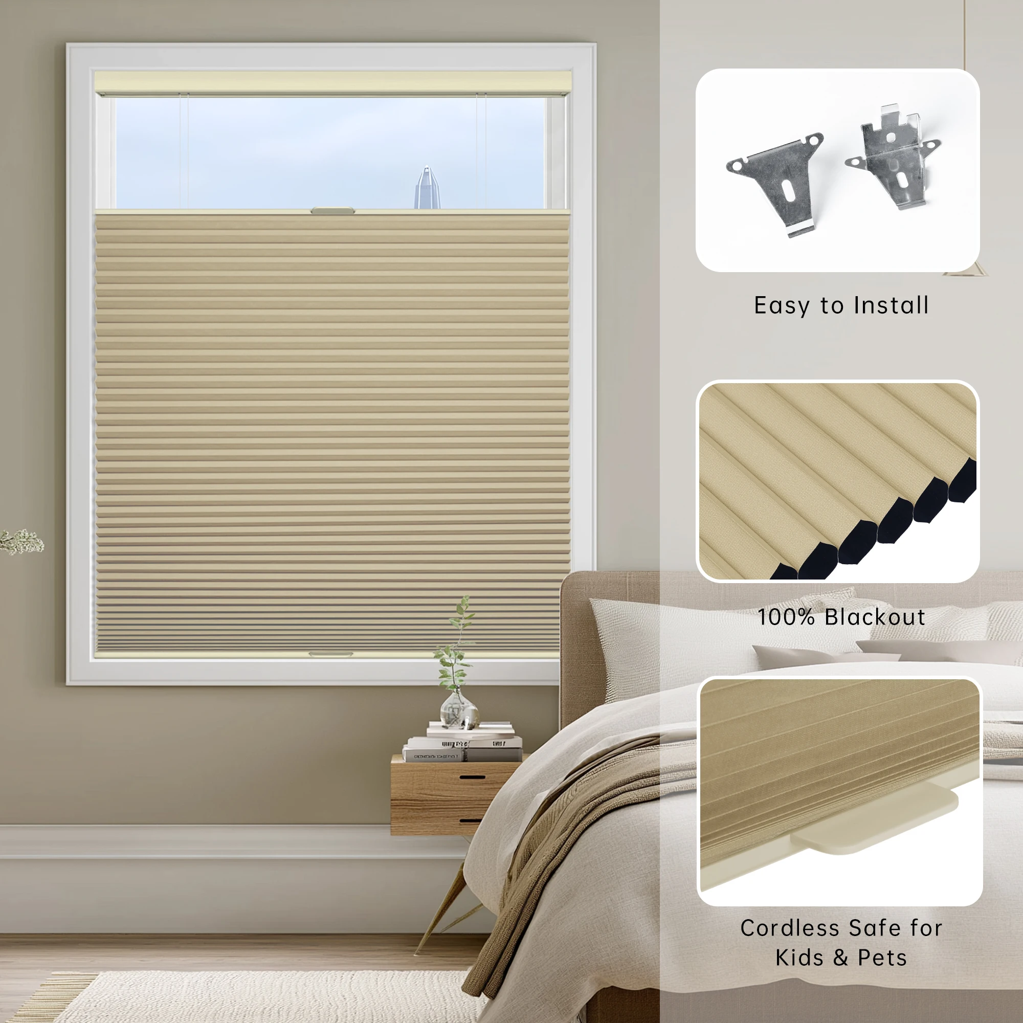 Window Honeycomb Roller Blinds Electric Blinds Automatic Honeycomb Motorized Blind Cordless Cellular Smart Roller Shade