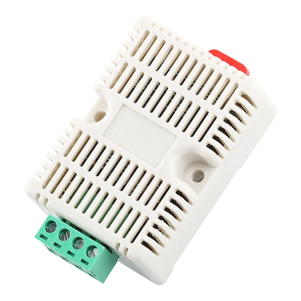 SHTC3 Temperature Humidity Sensor Industrial Sensors Monitor Transmitter 5Pin 35MM DIN Tracks Output RS485 Modbus Protocol