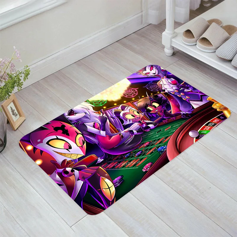 H-Helluva Boss Cartoon Floor Mat Kitchen Carpet Rugs Room Mats Carpets Home Doormat Entrance Door Balcony Foot Rug Bathroom Bath