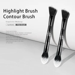 Kat Von D-메이크업 브러쉬 23 더블 헤드 파우더 브러쉬 부드러운 섬유 헤어 우아한 블랙 핸들 브랜드 메이크업 브러쉬 여성용