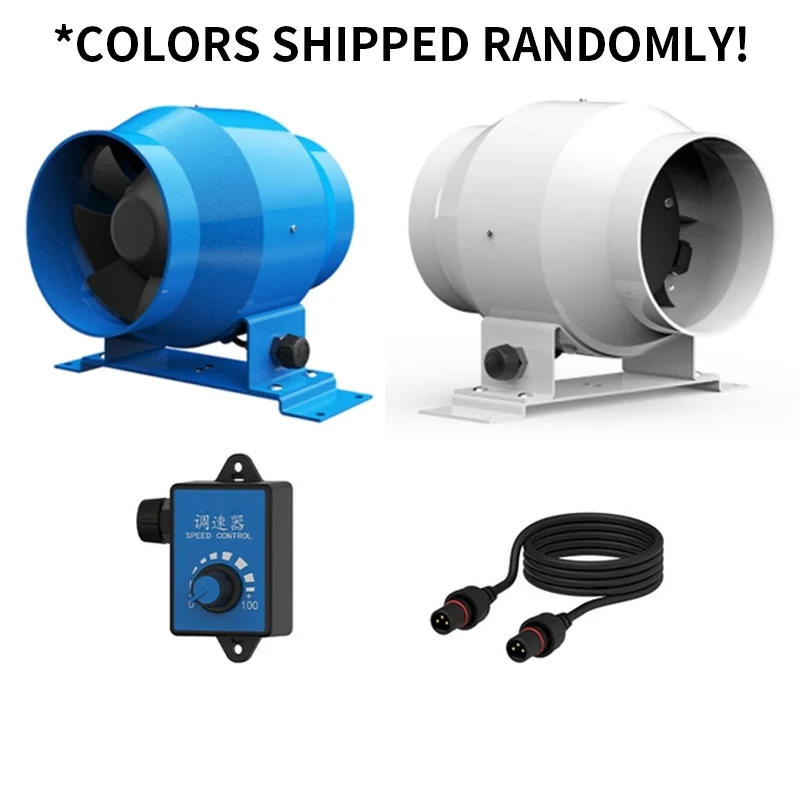 

Variable Frequency Stepless Speed Regulation Duct Fan 100mm 4 Inch Fresh Air System Exhaust Fan Household Silent