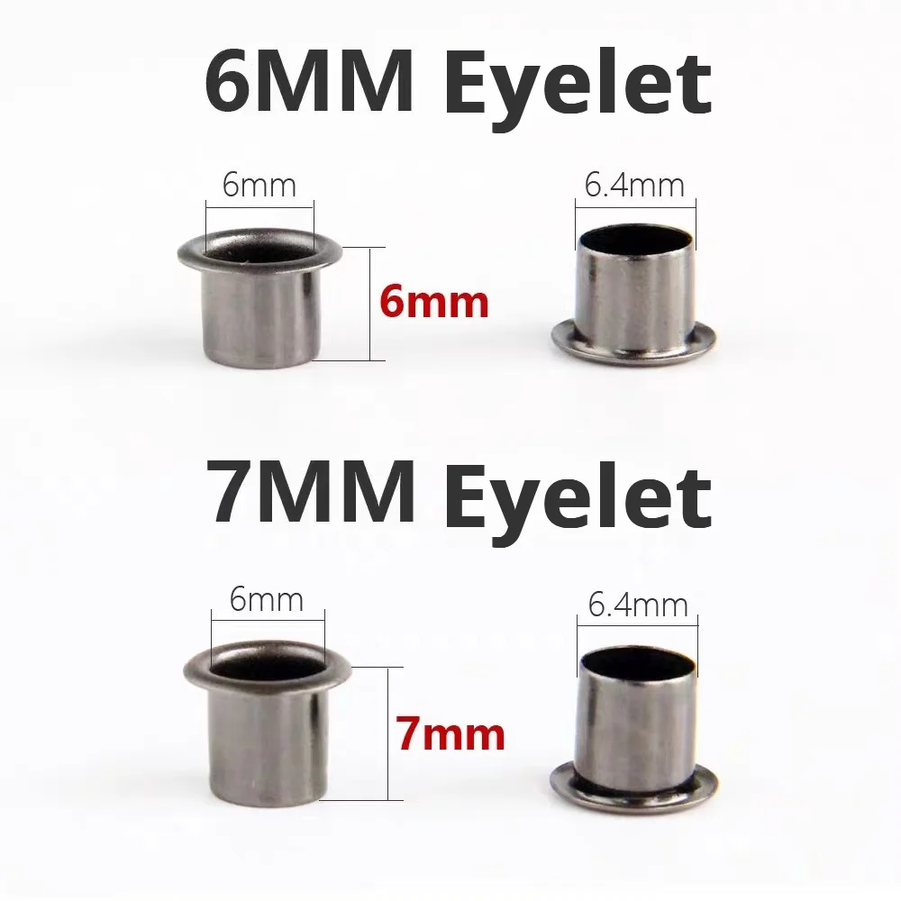 50Pcs 6mm 7mm Kydex Sheath Eyelet Rivets DIY Kydex Holster Making Hand Tool Parts Eyelet Setting for Leather Kydex Craft