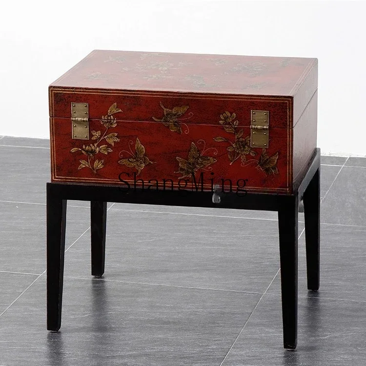 SM Home العتيقة الخشب الصلب غرفة المعيشة الزاوية عدد قليل من النمط الصيني القديم الرجعية تخزين طاولة شاي غرفة نوم طاولة بجانب السرير