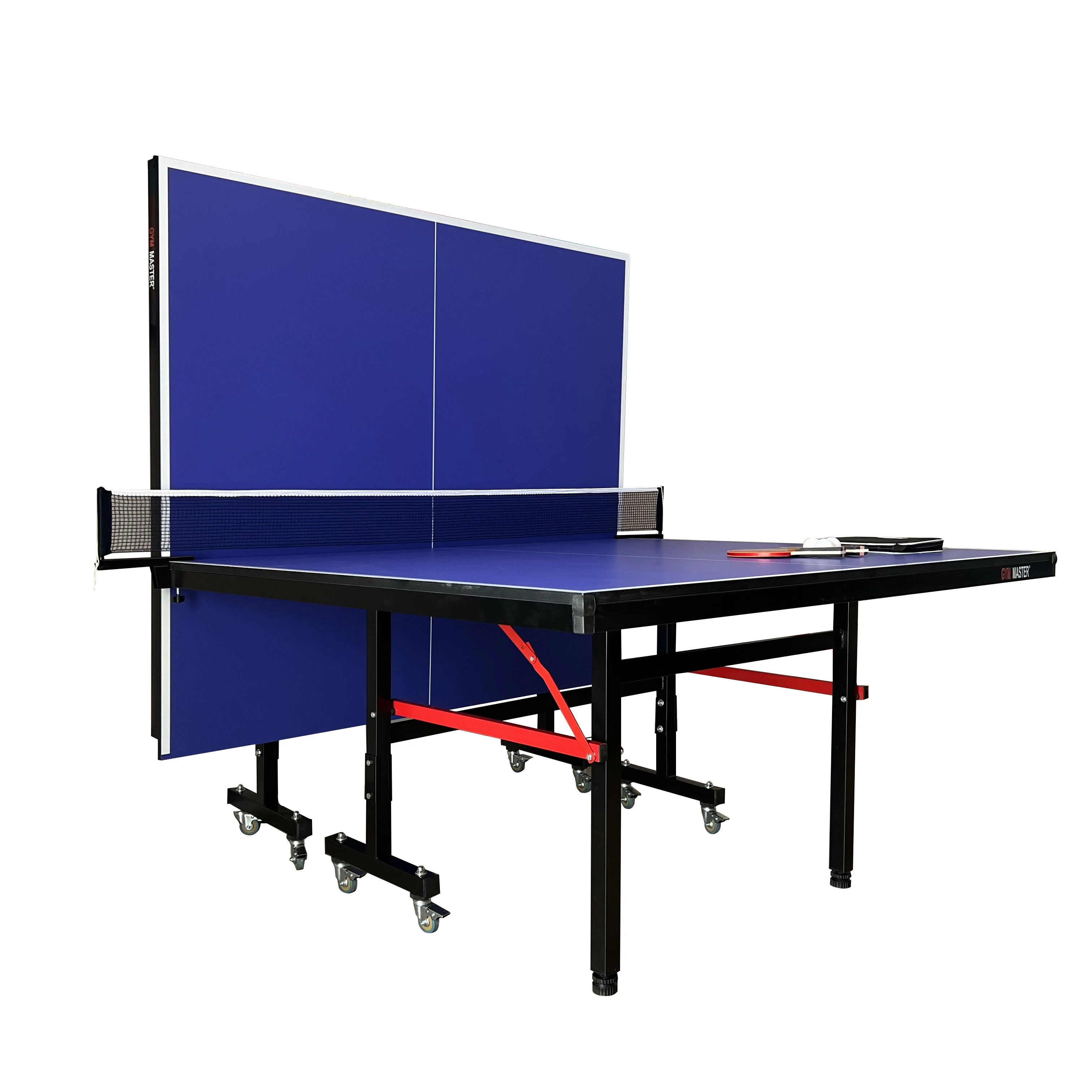 

Оптовая цена. Складной теннисный стол из МДФ 18 мм для помещений, на колесиках, для ежедневных развлечений.