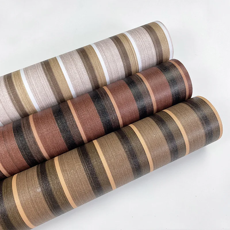 ورق حائط بنمط شريطي خشبي عتيق مقاوم للماء ورق حائط ذاتي اللصق لغرفة المعيشة وغرفة النوم والمطبخ