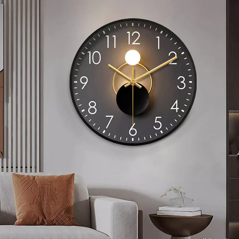 

Nordic Fashion Wall Clocks Luxury Interior Living Room Art Mural Large Wall Watch Round Creative Reloj De Pared Home Decoration