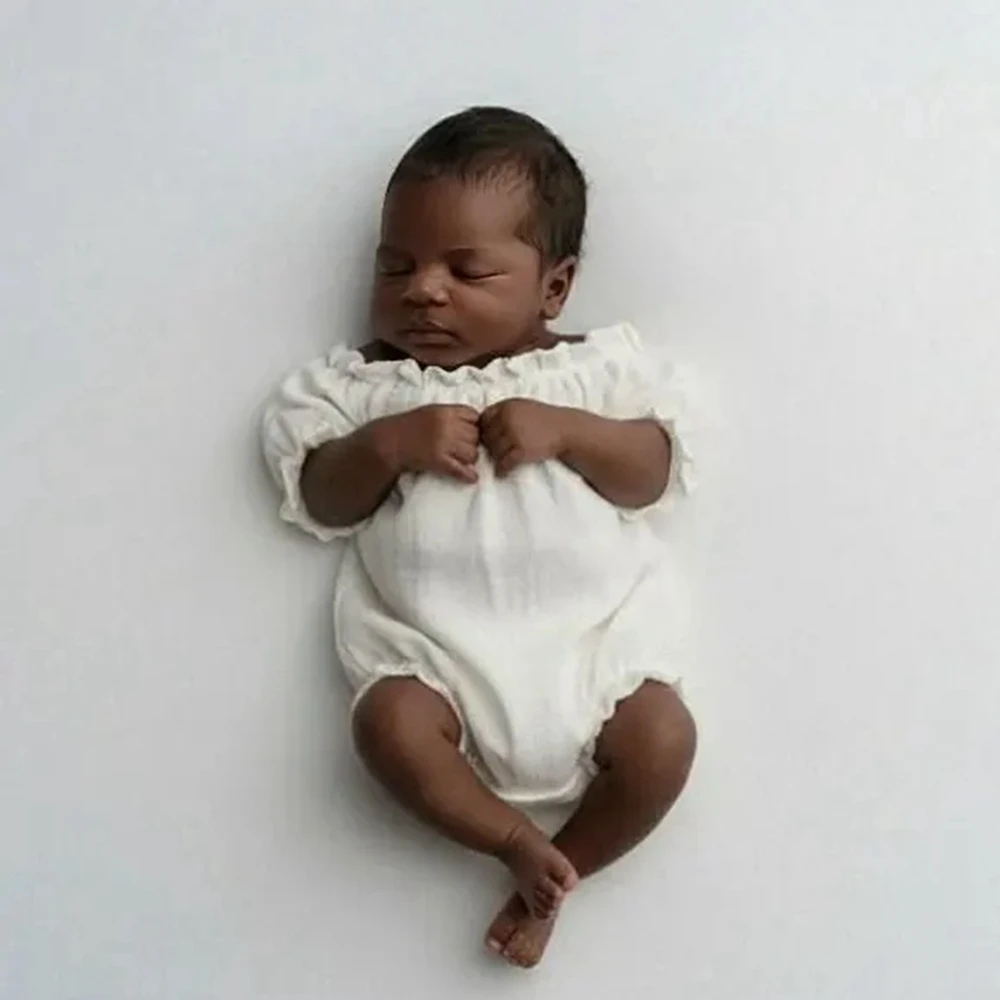 

Комбинезон для фотосессии новорожденных, без рукавов, с вырезом на спине, с рюшами, белый, для фотосъемки младенцев 0-3 месяца, для портретов новорожденных