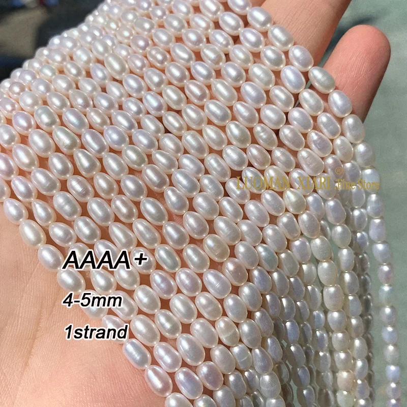 Fine 100% Natural AAAA Oval Freshwater Pearls Loose Rice Shape Spacer Beads for Jewelry Making Diy Bracelet Earrings Accessories