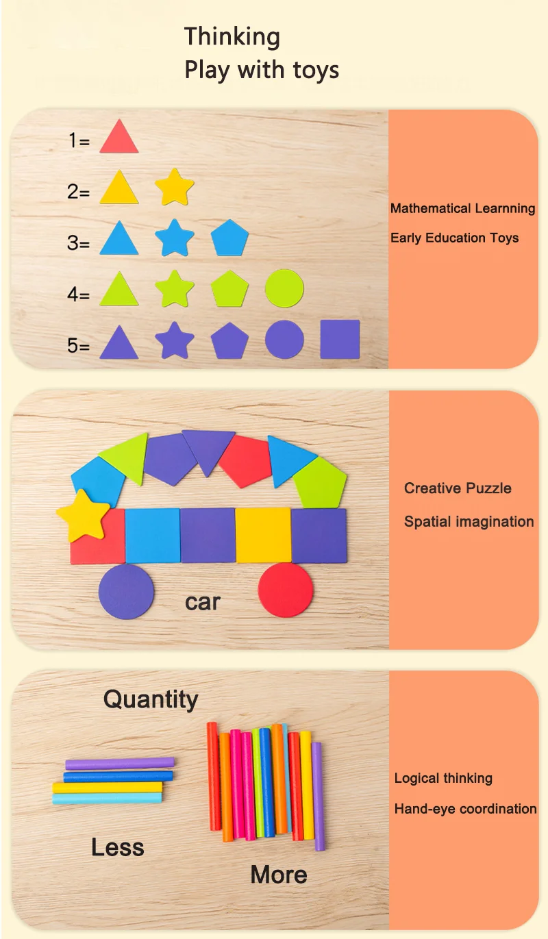 Holz Passende Spielzeuge Montessori Farbe Passenden Sortierung Stick Balance Spielzeug Feinmotorik Mathematik Lernen Pädagogisches Spielzeug Kinder – Detail 8