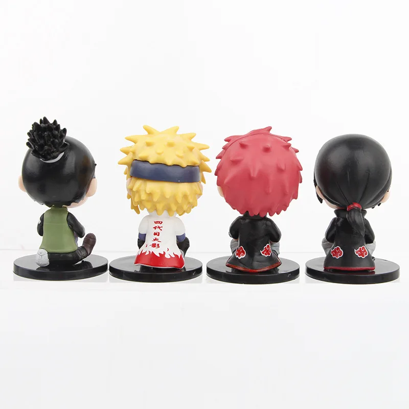 Naruto 5 uds Uzumaki Naruto bestia de cola Sasuke Gaara Kakashi figura de acción de PVC escritorio coleccionable Anime modelo juguetes figuras regalo