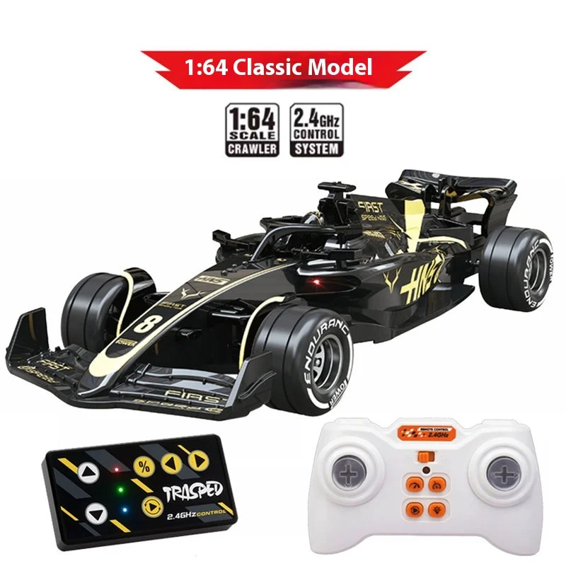 

1:64 автомобиль с дистанционным управлением F1, гоночная игрушка для мальчиков, перезаряжаемая детская машина, подарочная модель, радиоуправляемые автомобили
