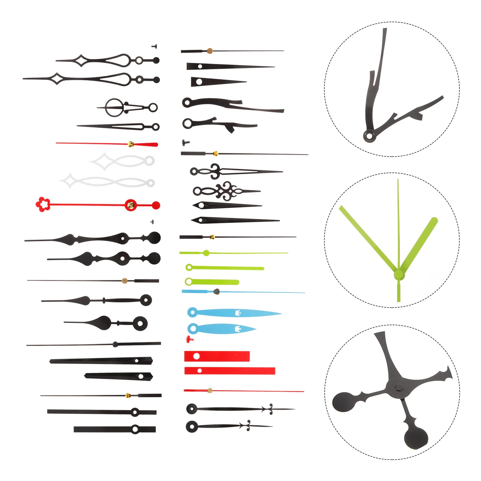 

15 set Hands Set Plastic Wall Clock Movement Replacement Parts Mute Diy Repair Kit For Clock Accessories Tools