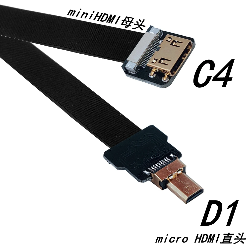 Mini-hd typ-c para cima para baixo winkel männlich weiblich flach fpc kabel für 5d3 5d2 gh3 gh2 5n 5t 5