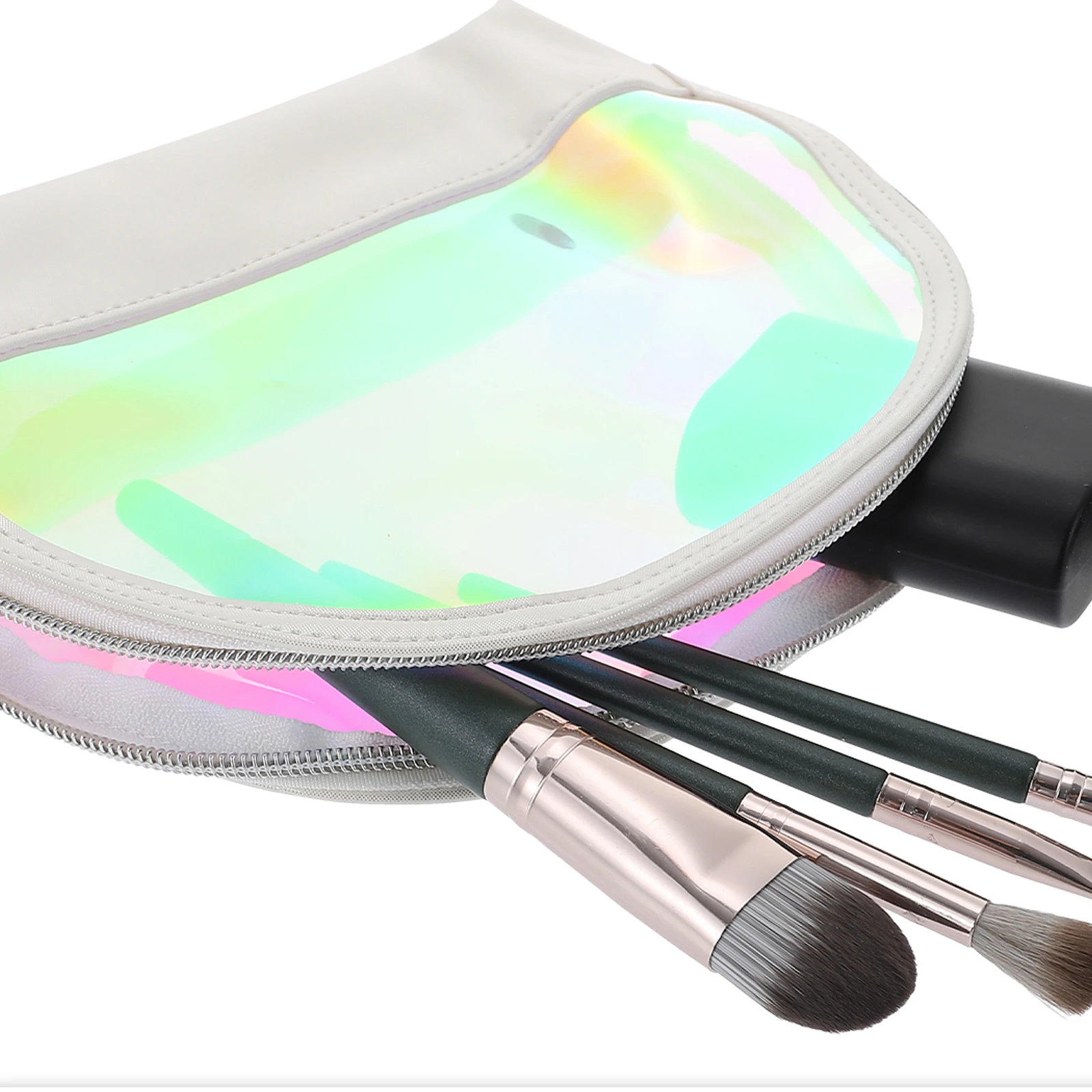 

2pcs Laser PU Bag Shiny Shell Shape Travel Toiletry Makeup Organizer Women Accessories Storage Compact Case