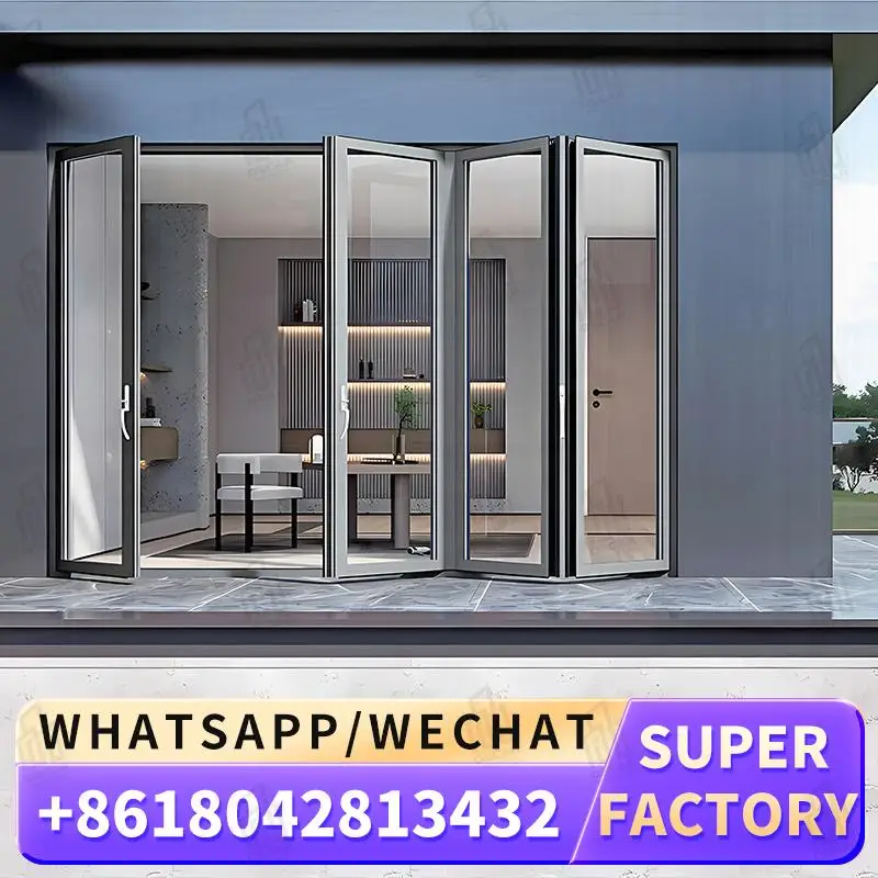 

Customizable Factory Made High Functioning Foldable Windows Doors for European Commercial Spaces Windows Foldable door