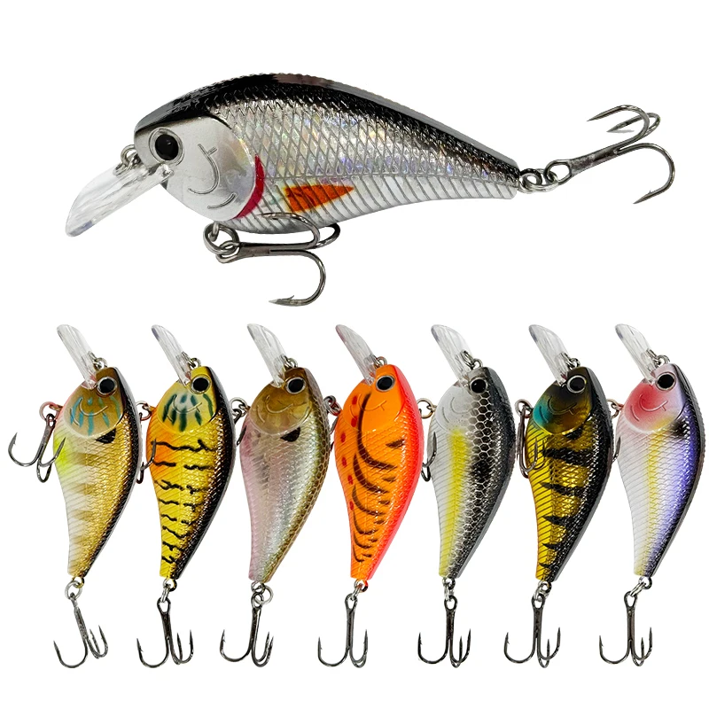 

6cm/9.4gFloating Mini Wobbler Fishing Tackle 3DRealistic Fish Eyes Artificial Hard Lure Freshwater Fishing Lure for Striped Bass