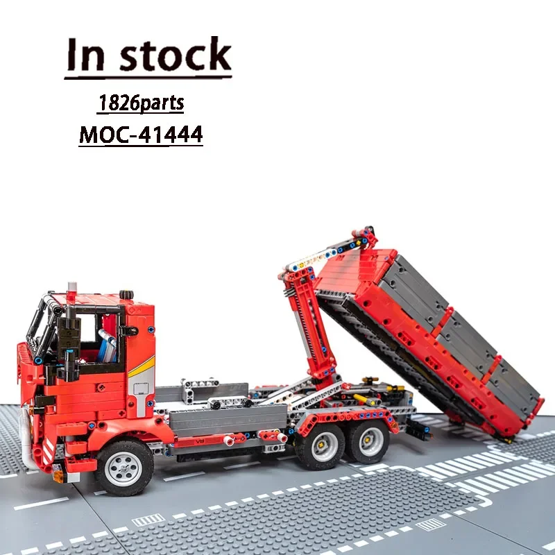 MOC-41444C Hook Lift Transport Truck Splicing Assembly Building Blocks Model 1826 Parts Kids Birthday Building Blocks Toy Gifts